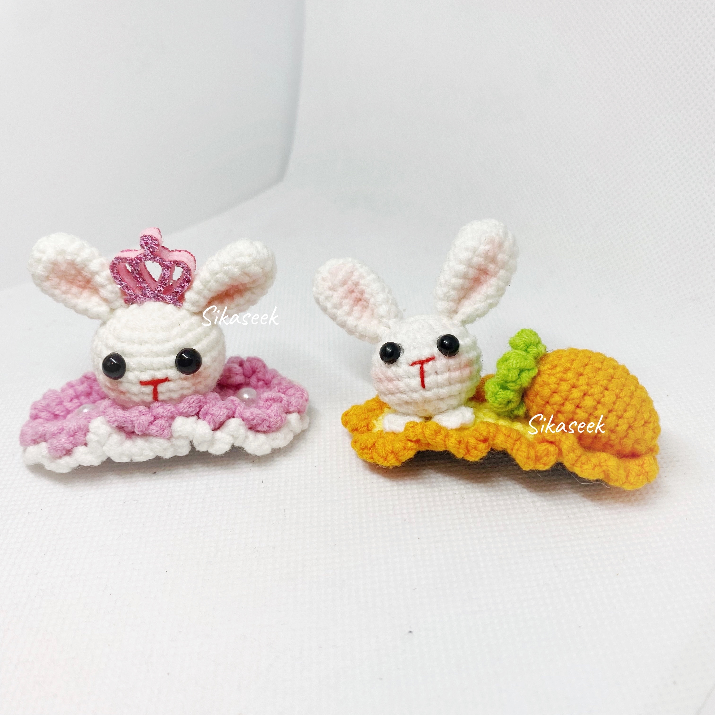 SK9254  立體皇冠 兔兔 胡蘿白 頭夾