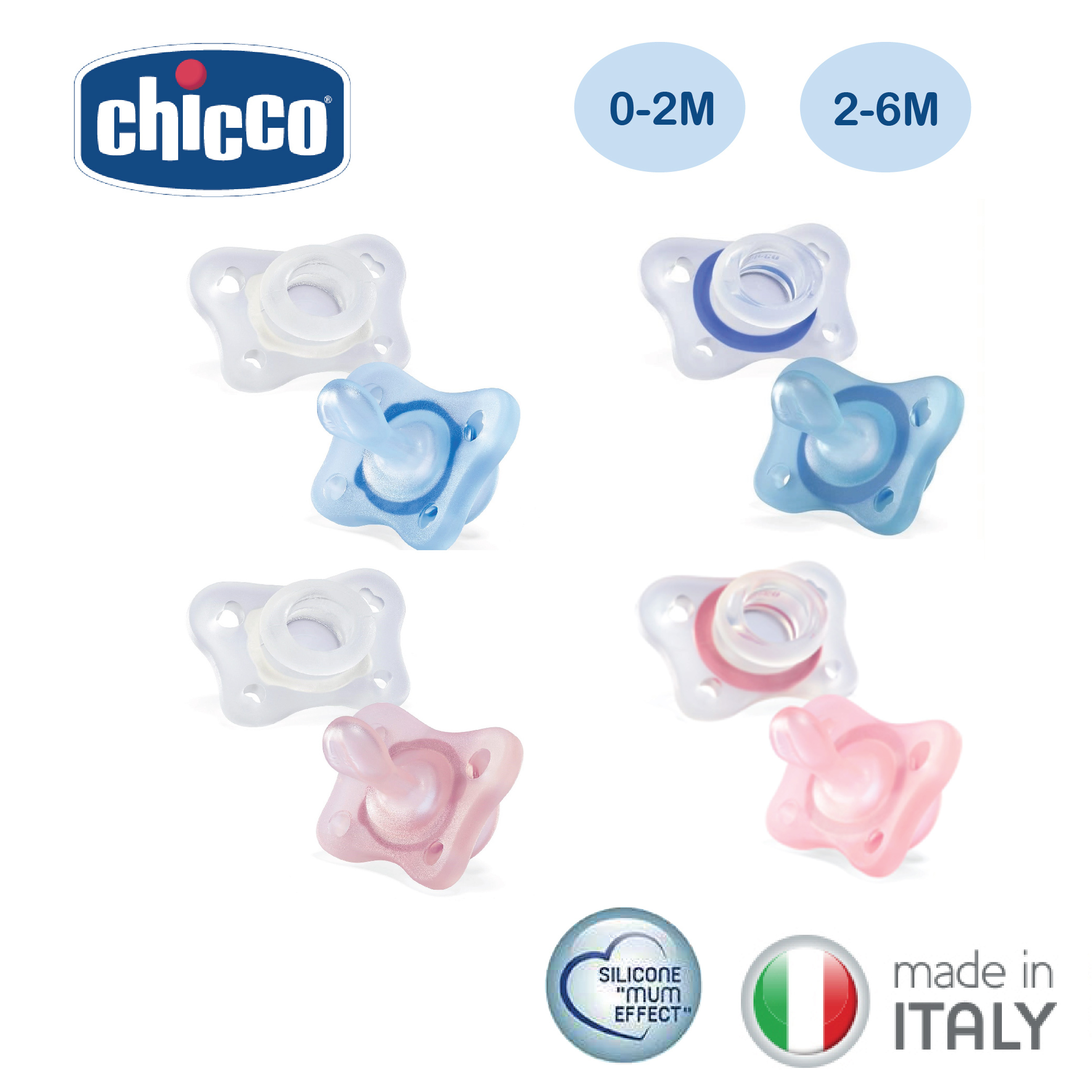 Chicco Mini Soft Soother 2pc