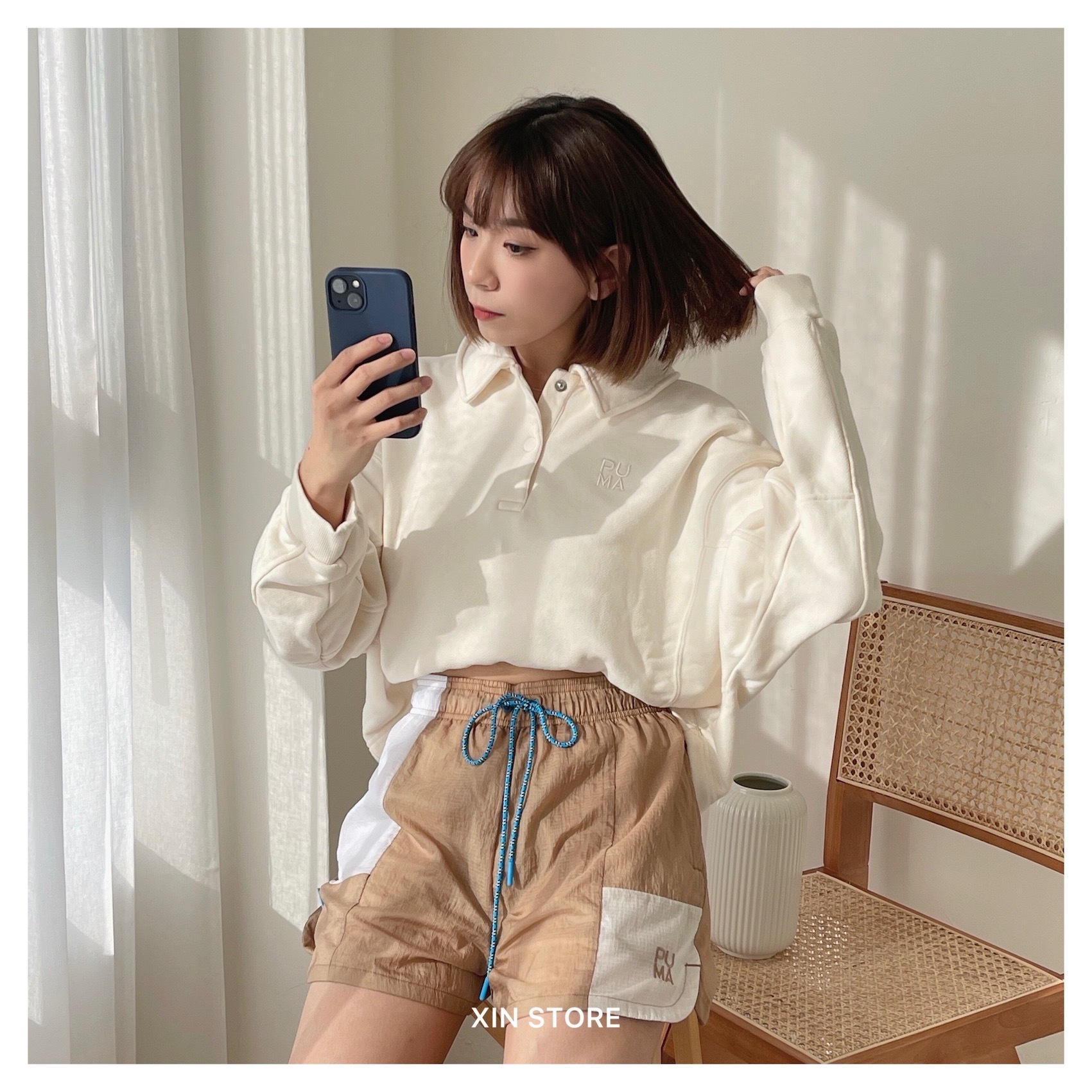 【現貨】Puma Infuse 長袖 Polo衫 短版 Jolin 蔡依林同款 杏