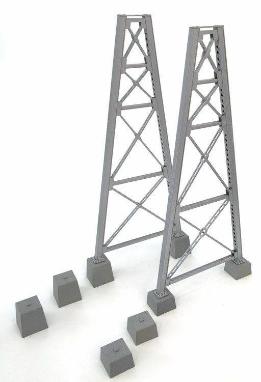 Walthers 933-4555 HO Scale Steel Railroad Bridge Tower Bent 2-Pack -- Kit