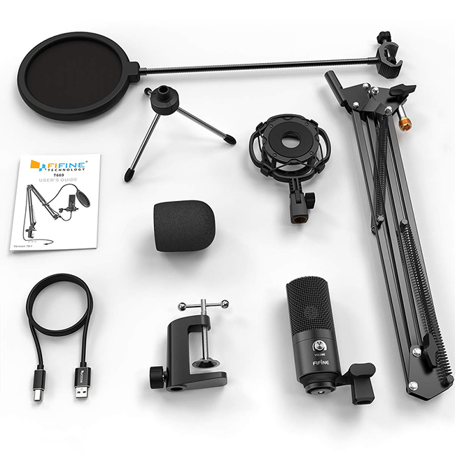 FIFINE T669 USB心型指向電容式麥克風專業套件組