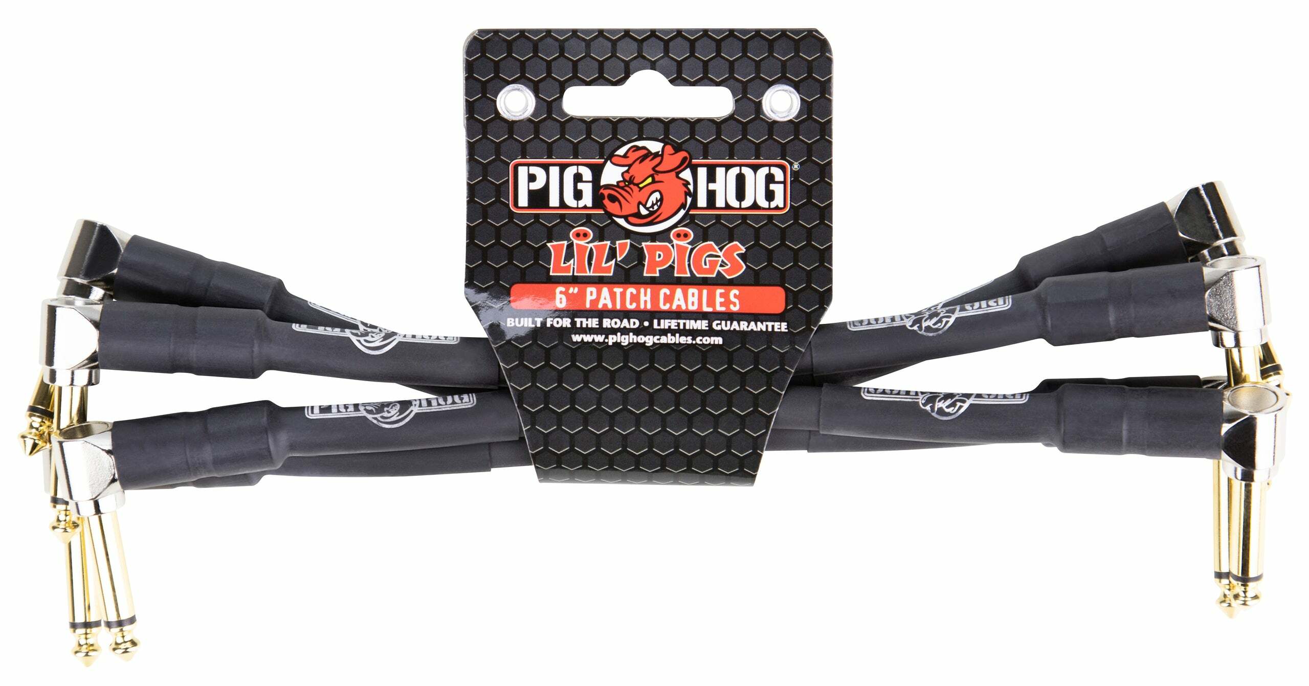 PIG HOG PHLIL6 短導線 四入組 雙L頭 黑色 Lil’ Pigs 6 線徑8mm