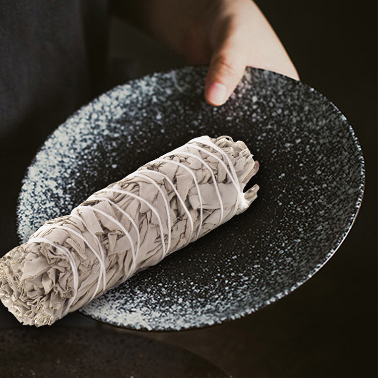 天然白鼠尾草【體驗裝 - 附送陶瓷碟】濃厚草本甘香｜驅除負能量｜淨化水晶必備