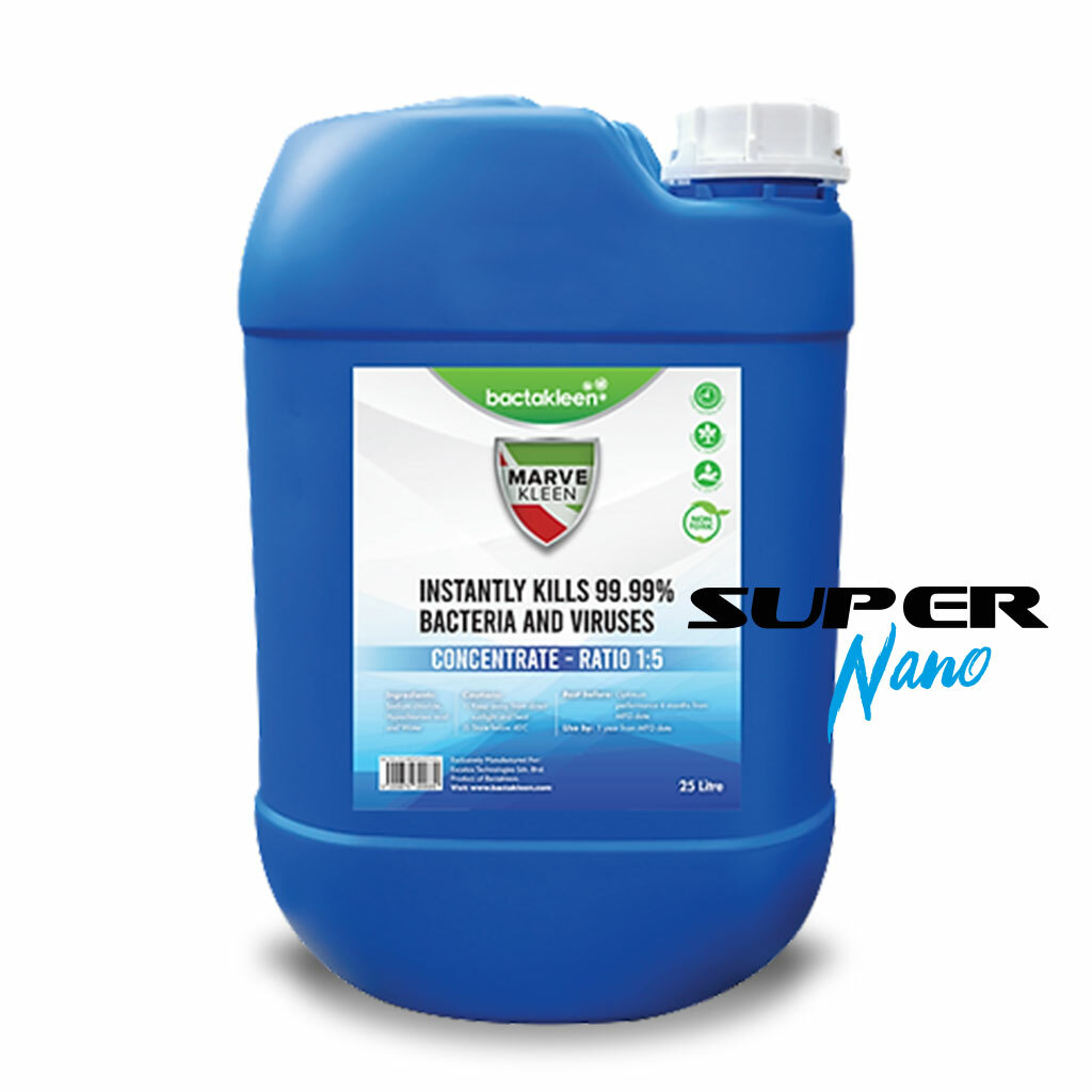 Bactakleen® Marvekleen disinfection solution 25L – Kills 99.95% of COVID-19 as tested by MICROBAC