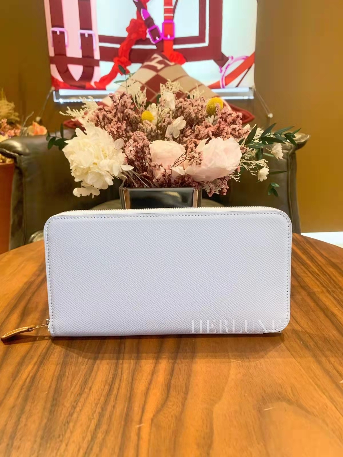 Silkin wallet T0 blue brume epsom