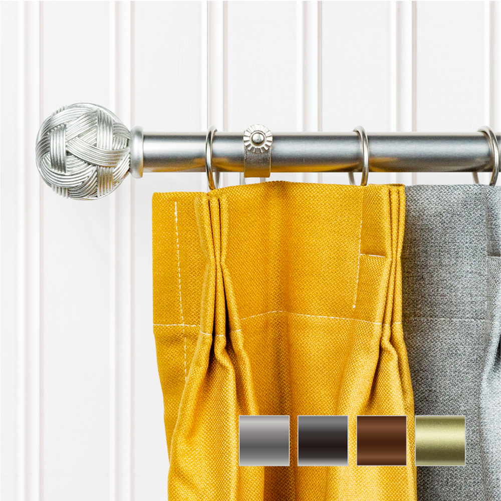 25.4mm│編織藝術│伸縮窗簾桿│4色2尺寸