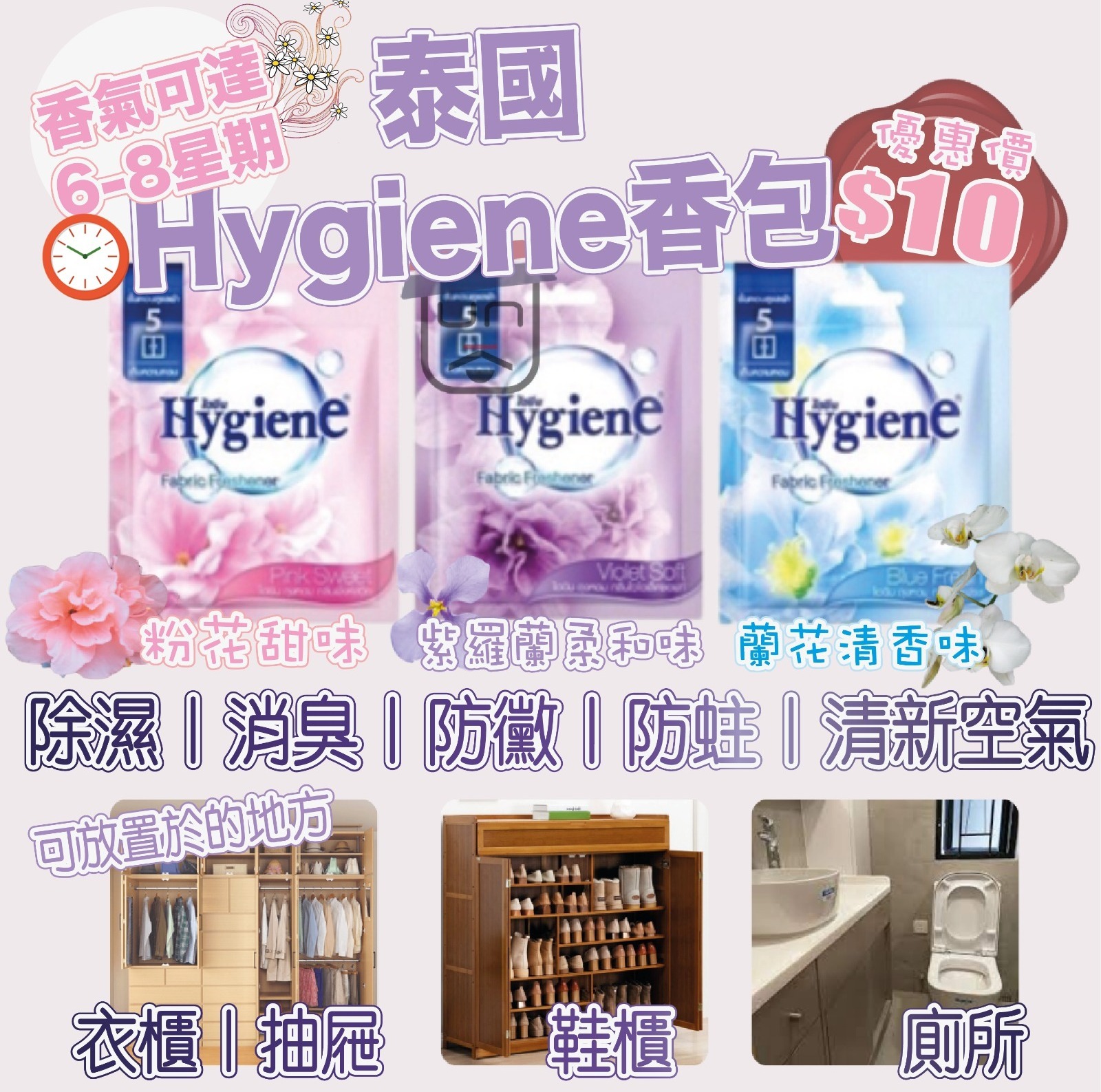 泰國 Hygiene 香包 香袋 香精油袋 8g