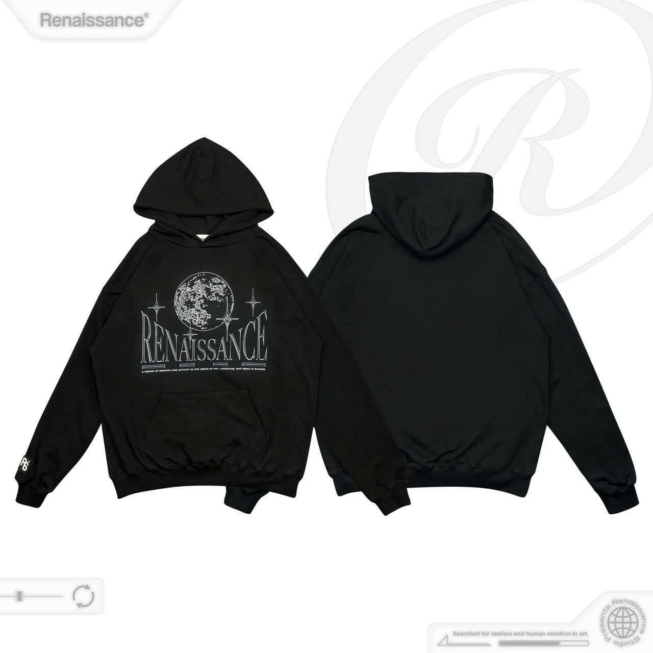 RENAISSANCE 字體Logo 月球帽T  “ Moon Hoodie “