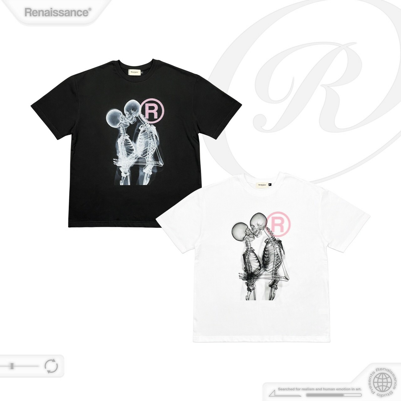 RENAISSANCE 情人節限定 骷髏擁吻 至死不渝短袖 T “ Skull In Love Tee “