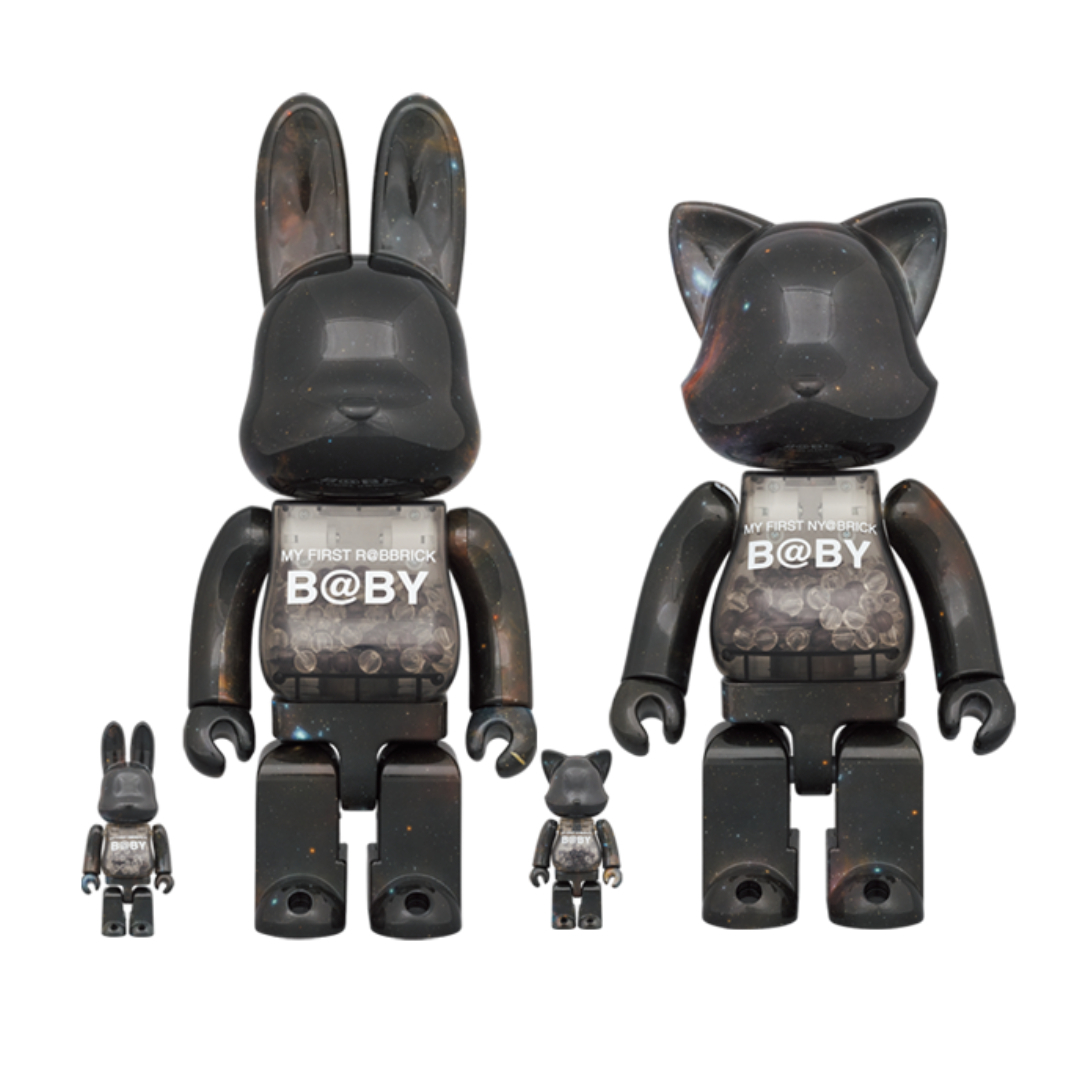 MY FIRST NYABRICK&RABBRICK BABY 銀河兔貓 SPACE Ver. 100％ & 400％ set of 2