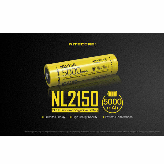 Nitecore NL2150 5000mAh 21700 Li-ion Rechargeable Battery 充電鋰電池