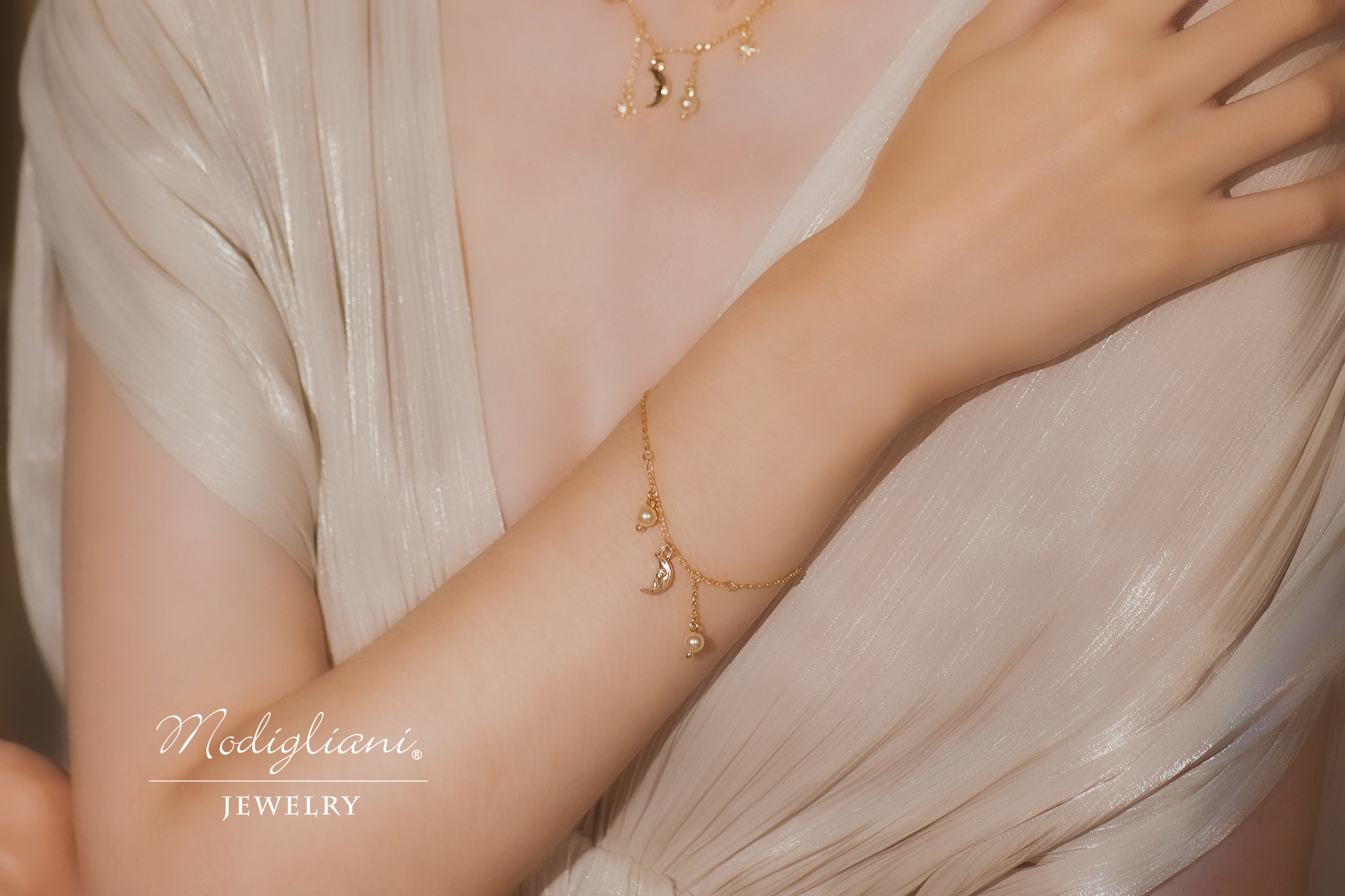 黃銅飾品,黃銅,氣質,仙女,星星,手鍊,18K金,鋯石,月亮,施華洛世奇水晶珍珠