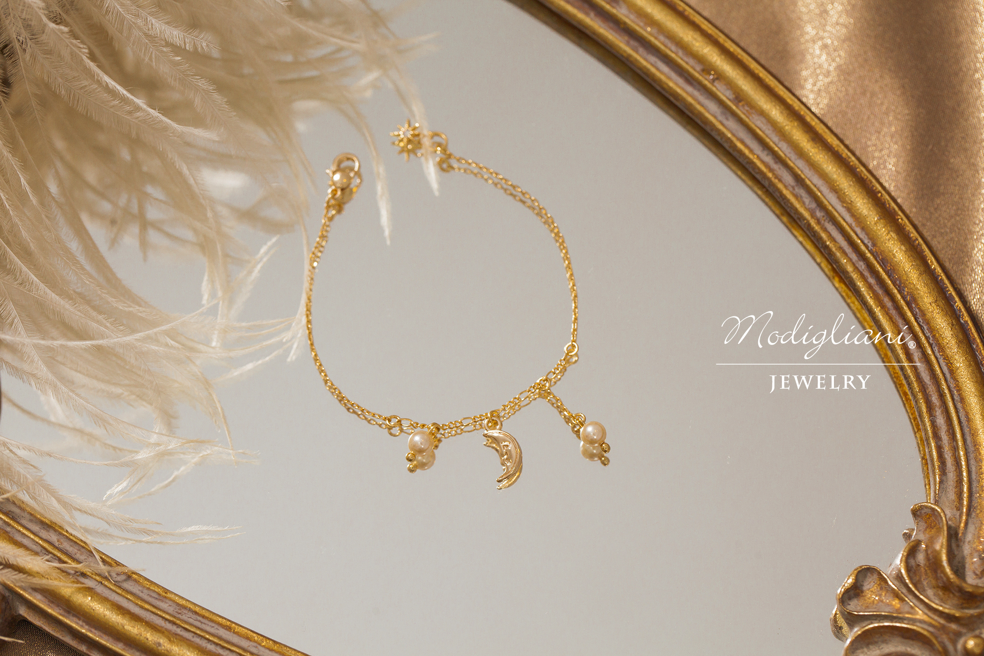 黃銅飾品,黃銅,氣質,仙女,星星,手鍊,18K金,鋯石,月亮,施華洛世奇水晶珍珠