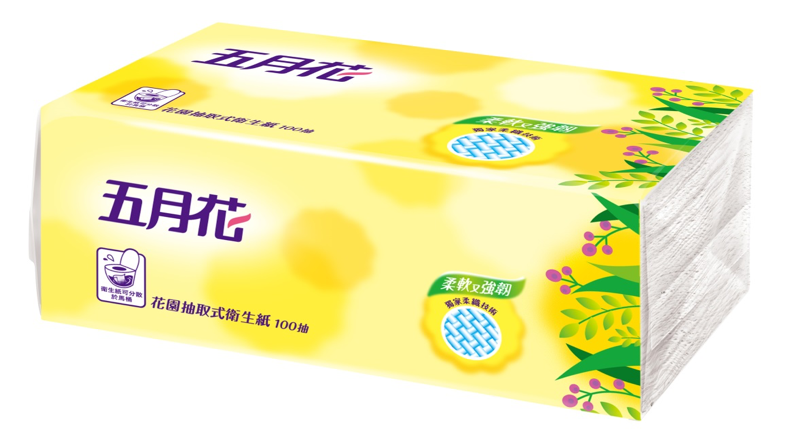 【五月花】花園抽取式衛生紙100抽10入