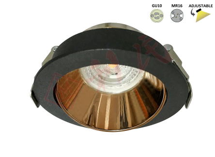 DL-C03-068 圓形暗裝筒燈 (黑金/黑黑/白白/白黑/白金/白銀)