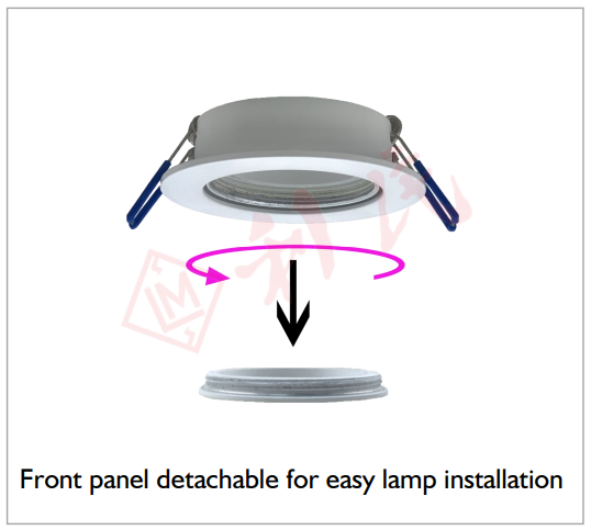 A99 圓形暗裝筒燈 (白色/黑色/銀色)