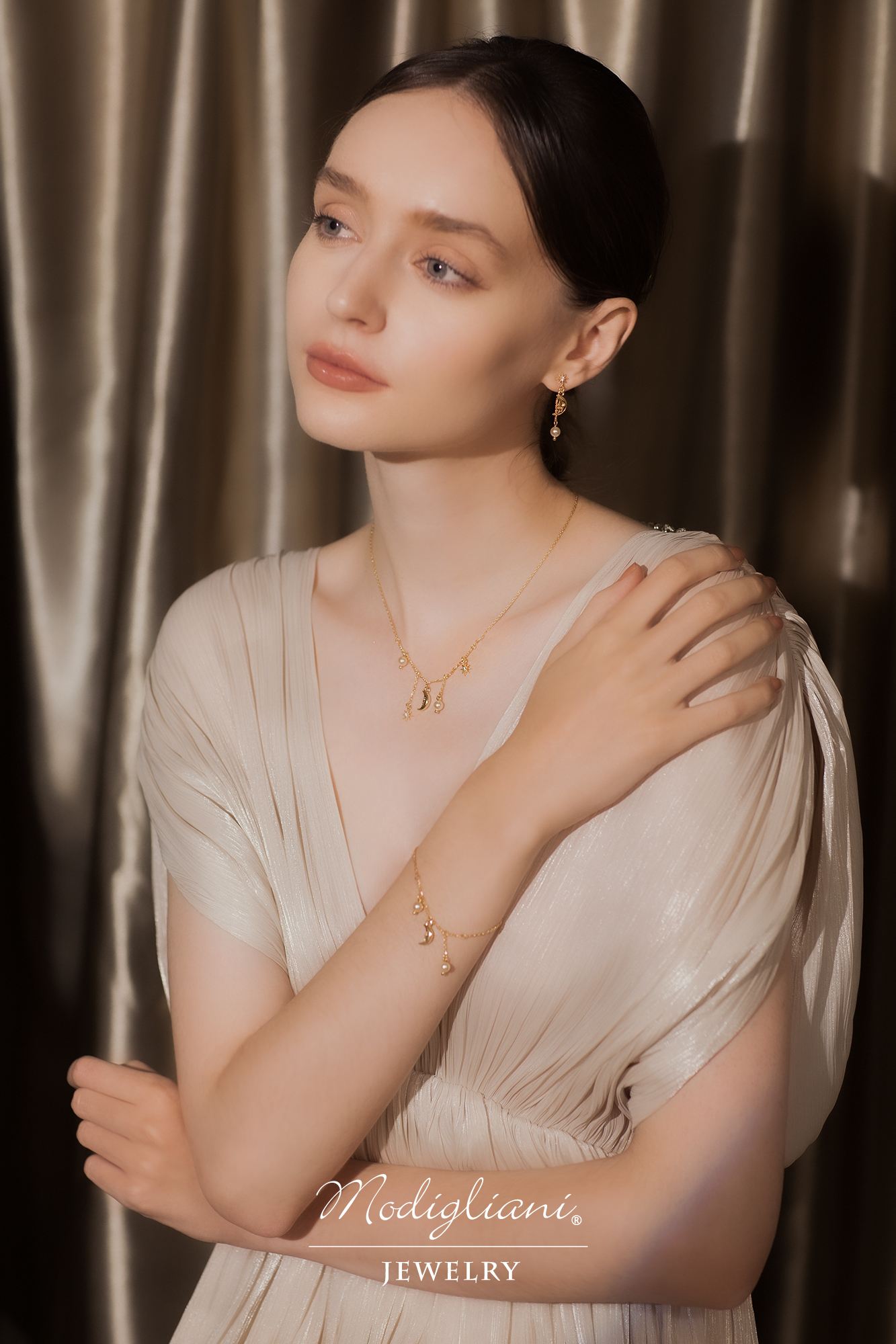 黃銅飾品,黃銅,氣質,仙女,星星,耳環,18K金,鋯石,施華洛世奇水晶珍珠,月亮