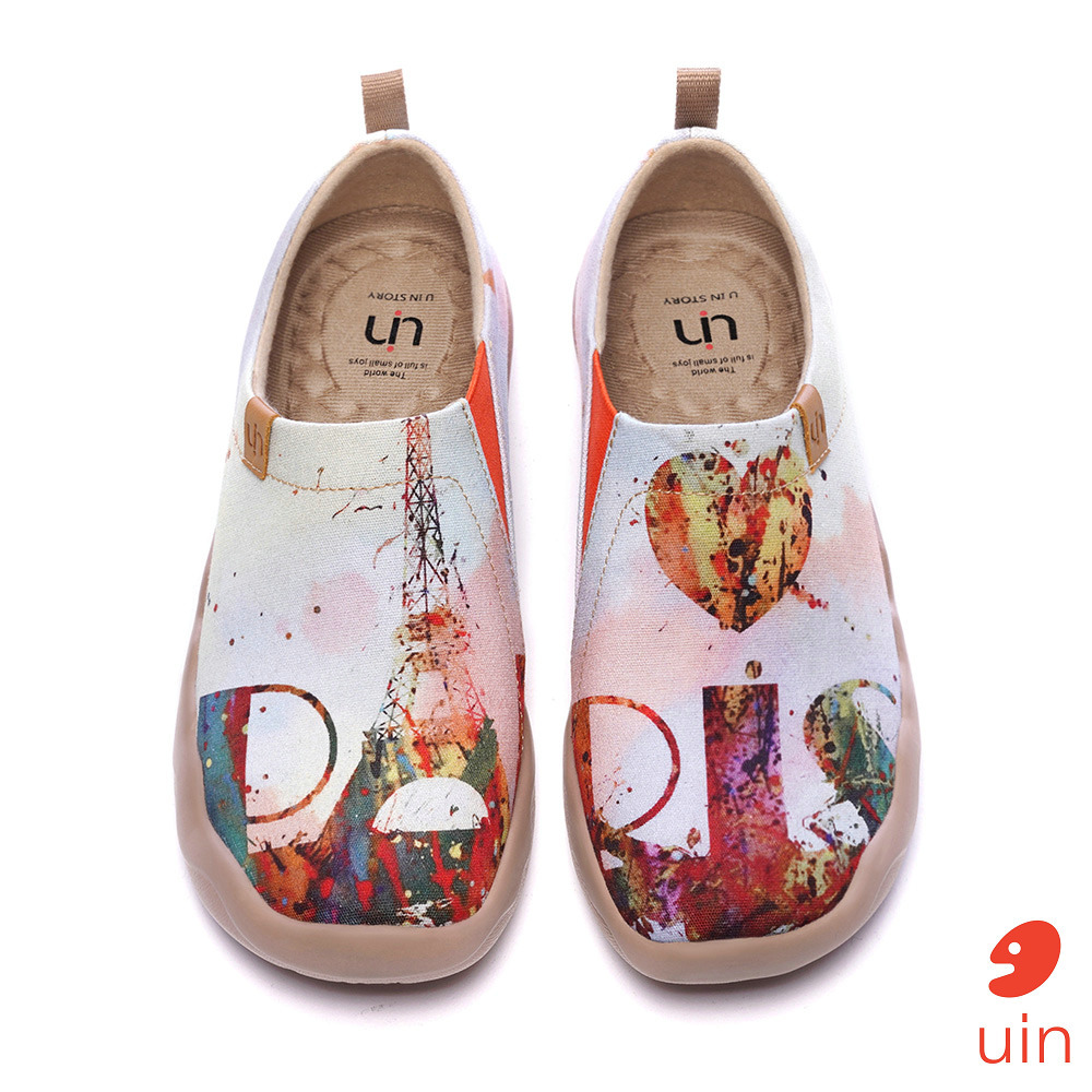 【 Uin 】西班牙原創設計 | 春日巴黎 女鞋 彩繪鞋 休閒鞋 懶人鞋