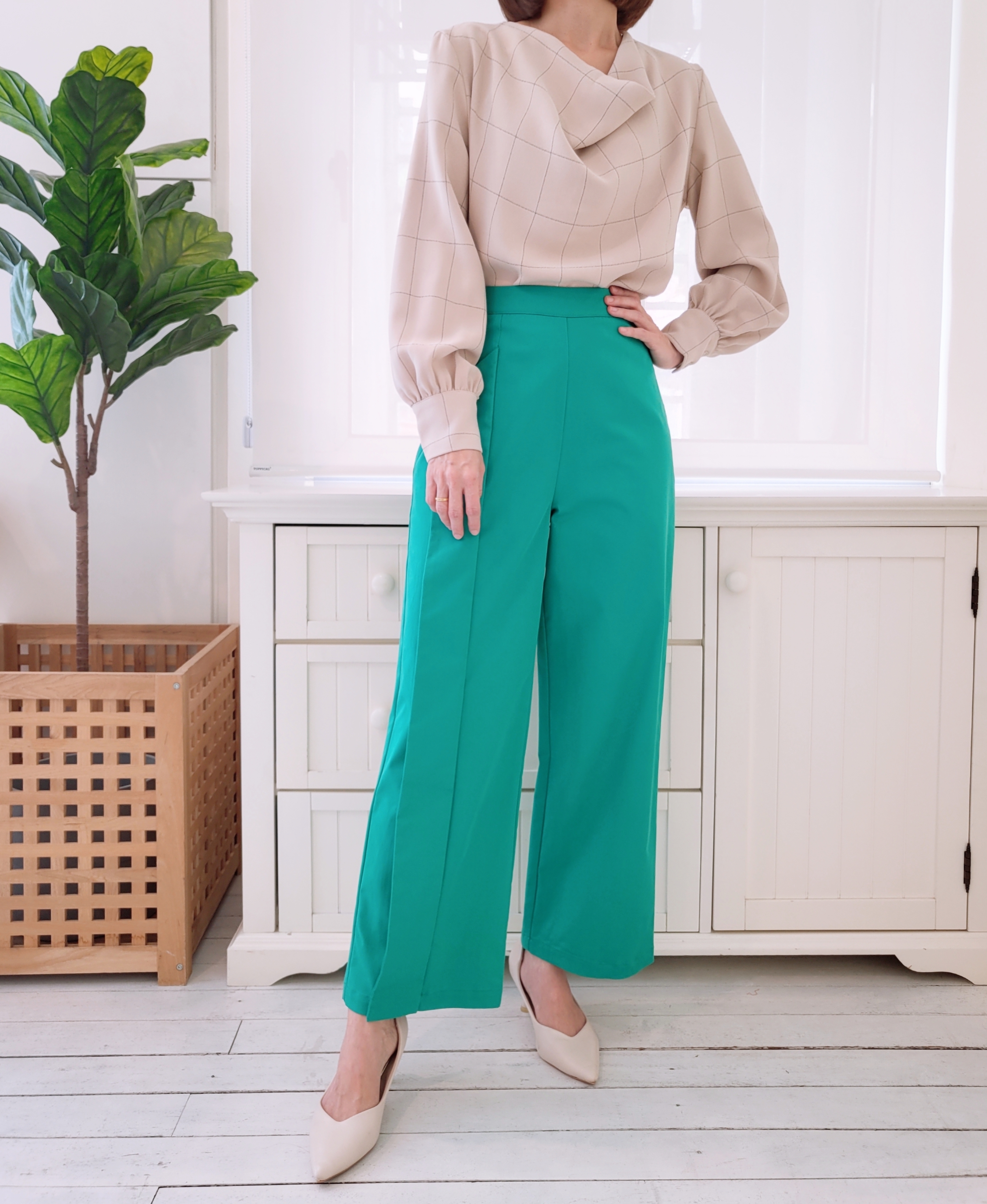 SOLID HIGH WAISTED CULOTTES