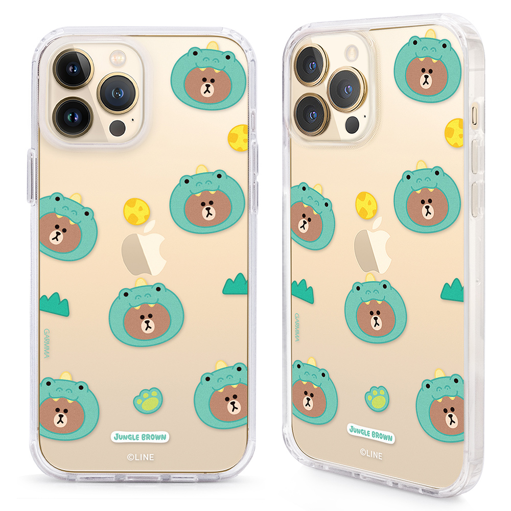 GARMMA LINE FRIENDS iPhone 13系列 二合一四角防摔保護套 恐龍熊大