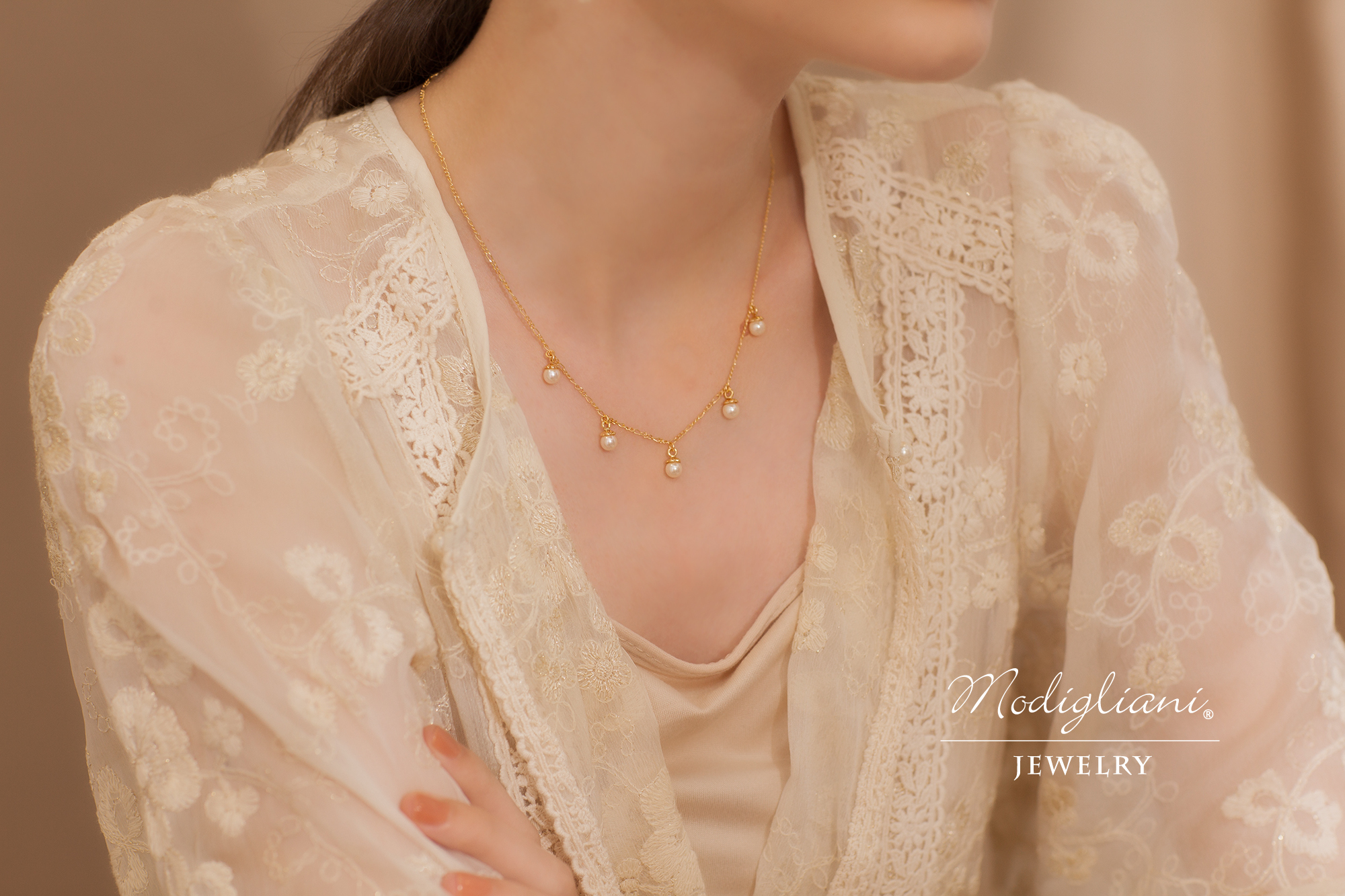 黃銅飾品,黃銅,女人味,百搭,氣質,項鍊,18K金,施華洛世奇水晶珍珠,珍珠