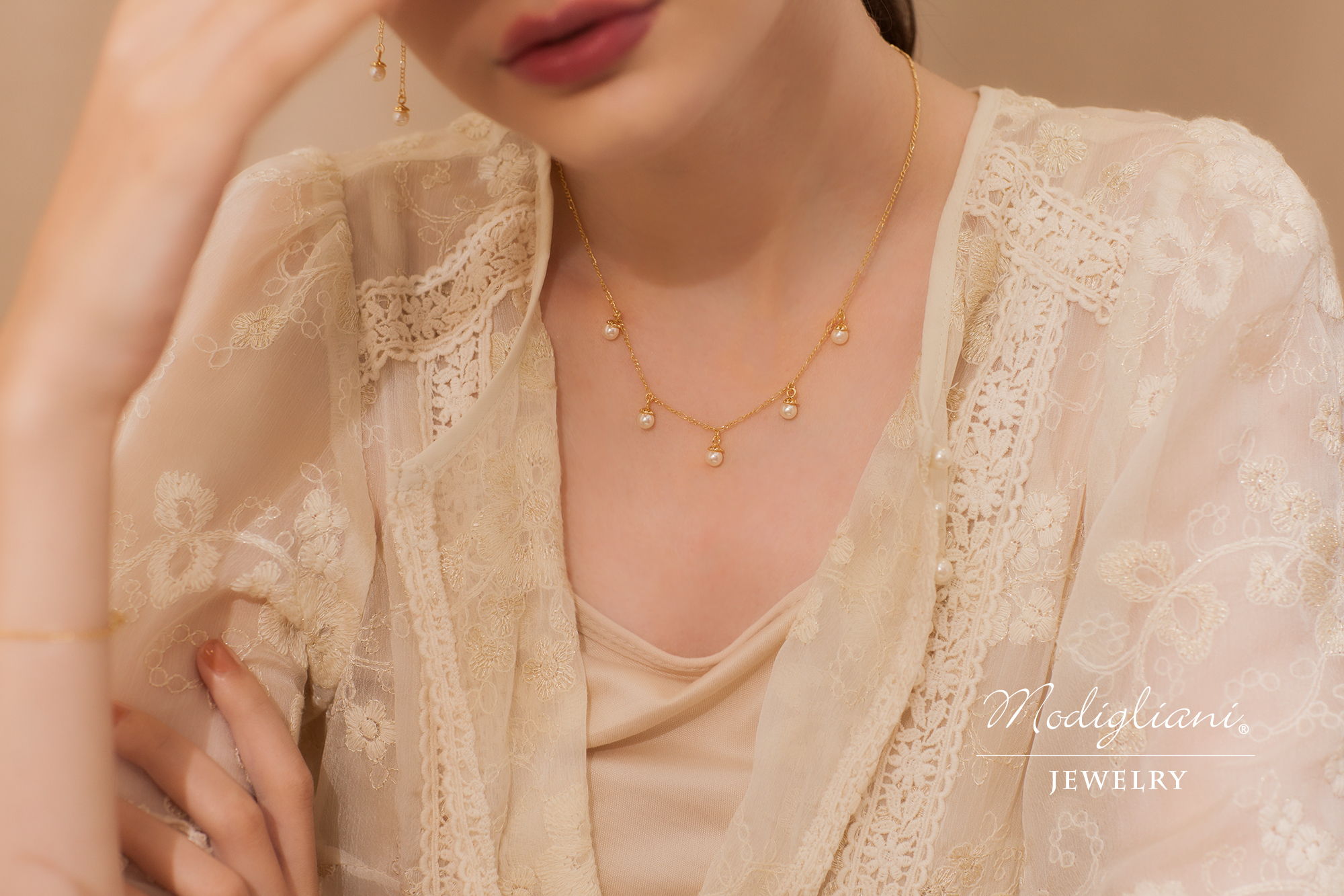 黃銅飾品,黃銅,女人味,百搭,氣質,項鍊,18K金,施華洛世奇水晶珍珠,珍珠