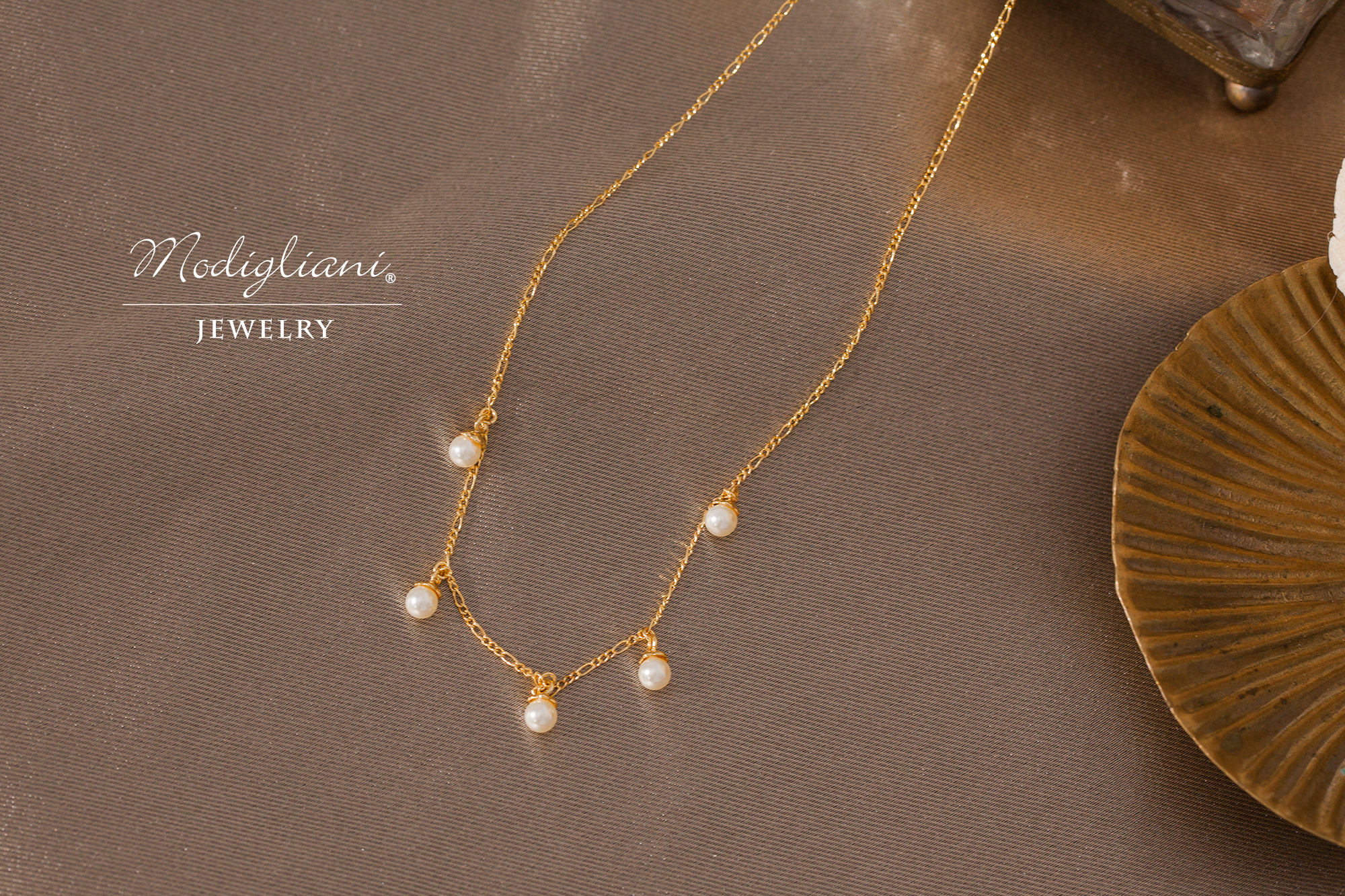 黃銅飾品,黃銅,女人味,百搭,氣質,項鍊,18K金,施華洛世奇水晶珍珠,珍珠