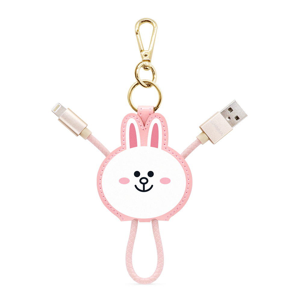 GARMMA LINE FRIENDS Apple Lightning皮革吊飾傳輸線 兔兔