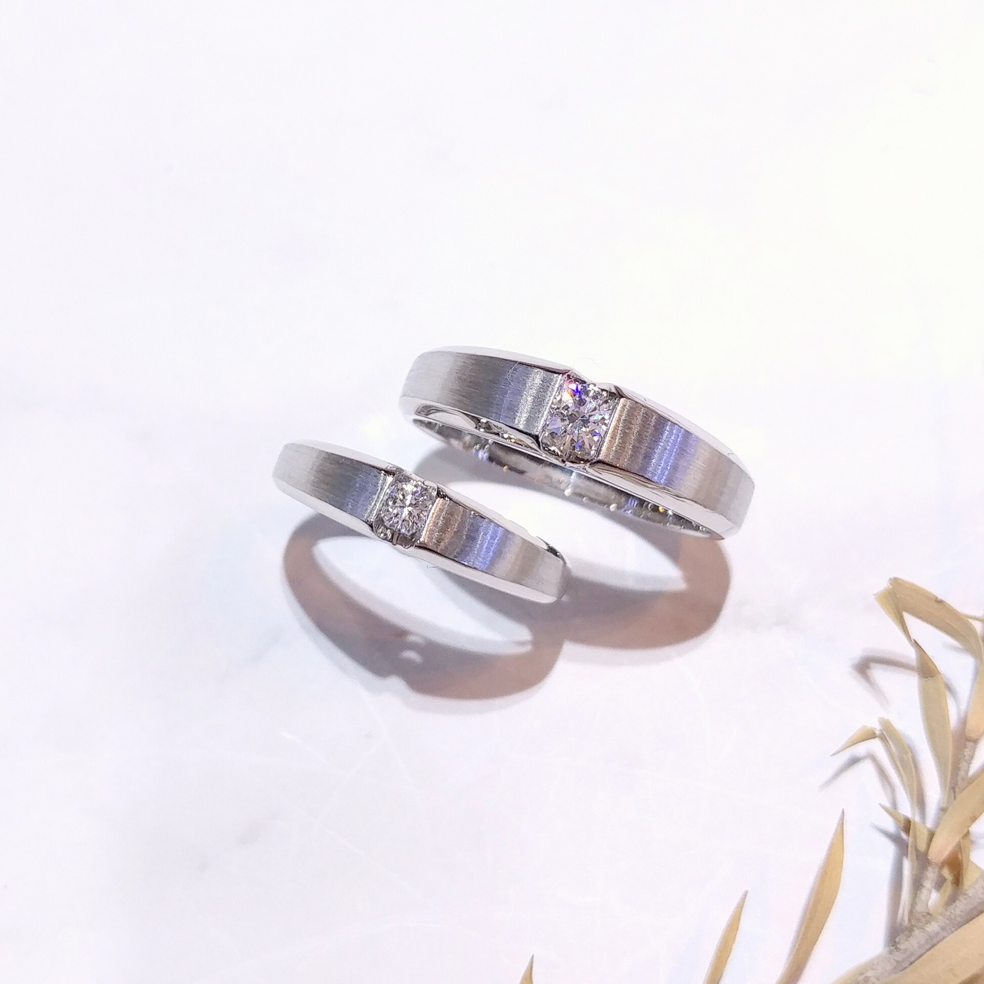 全新18K白金共23份對裝戒指