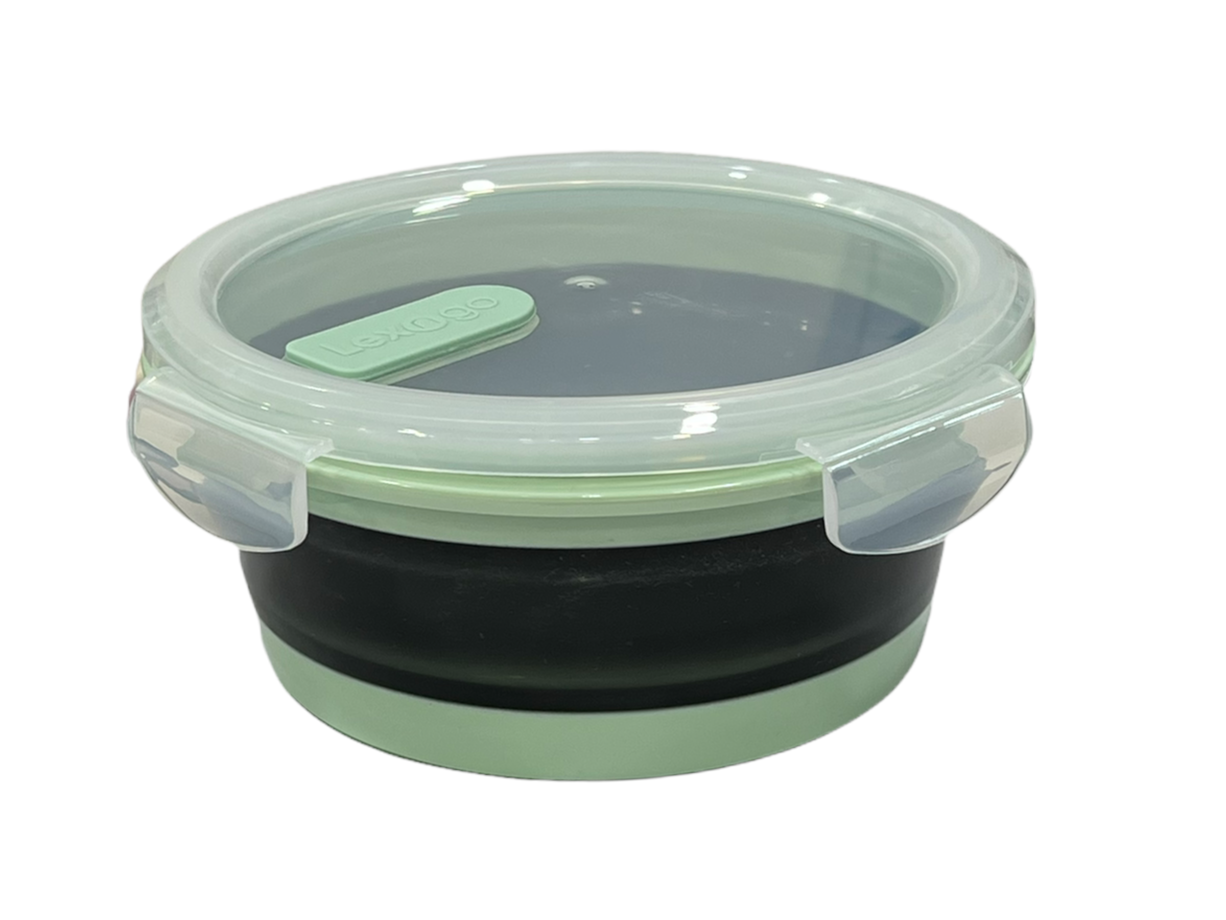 LEXINGTON silicone collapsible round flexi lock container 800ml-green