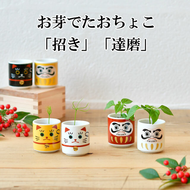 日本迷你小盆栽（秋田犬/招財貓/達摩)