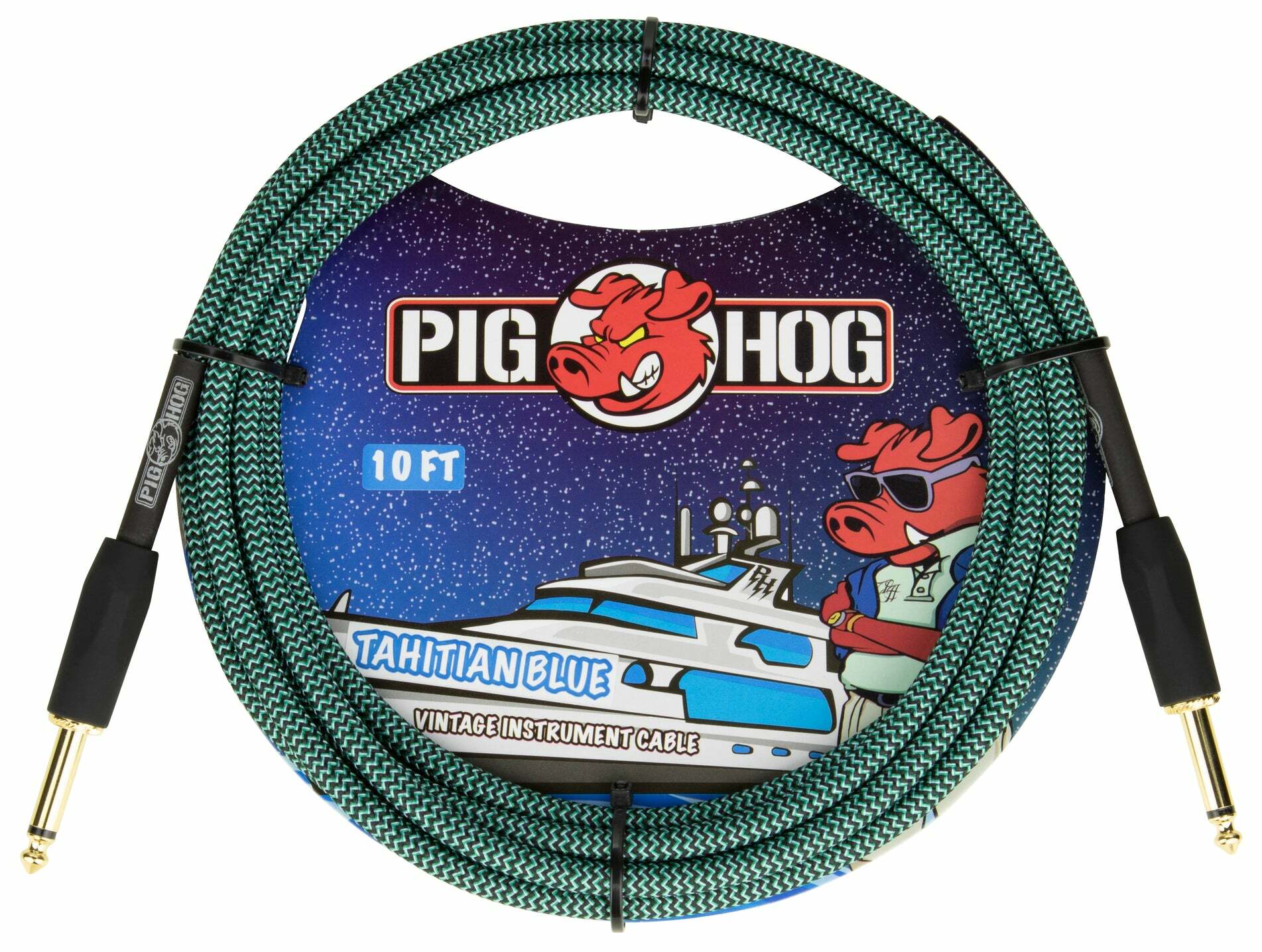 PIG HOG 大溪地藍色 IL頭 樂器導線 編織系列 Tahitian Blue