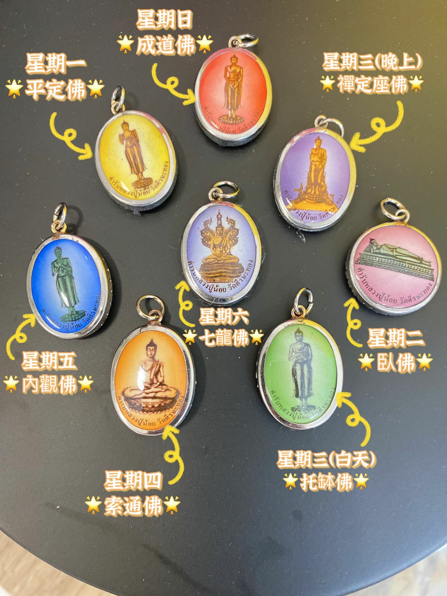 拉胡原廟供請 星期佛守護佛