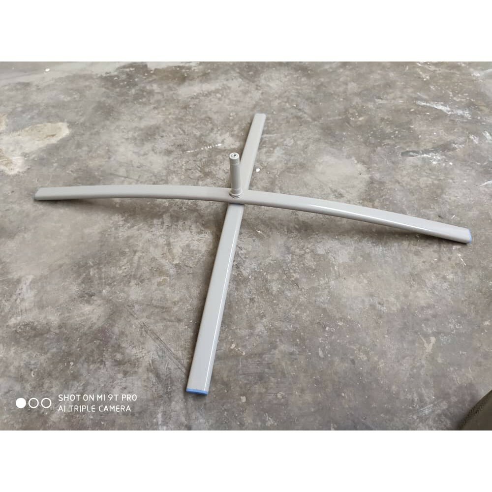 Foldable Cross Base/Chrome Base for Feather, Swoop, Teardrop flag, beach flag free standing *READY STOCK*