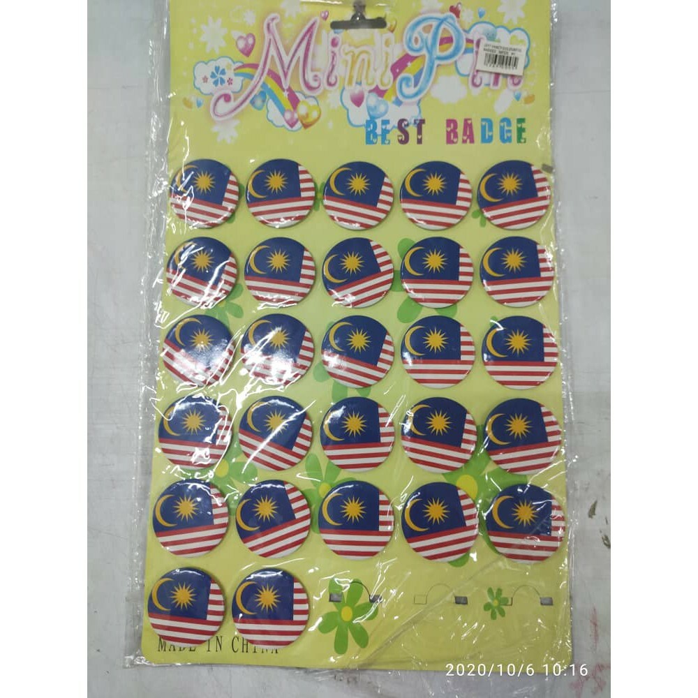 Button badge bendera Malaysia/Johor *READY STOCK*