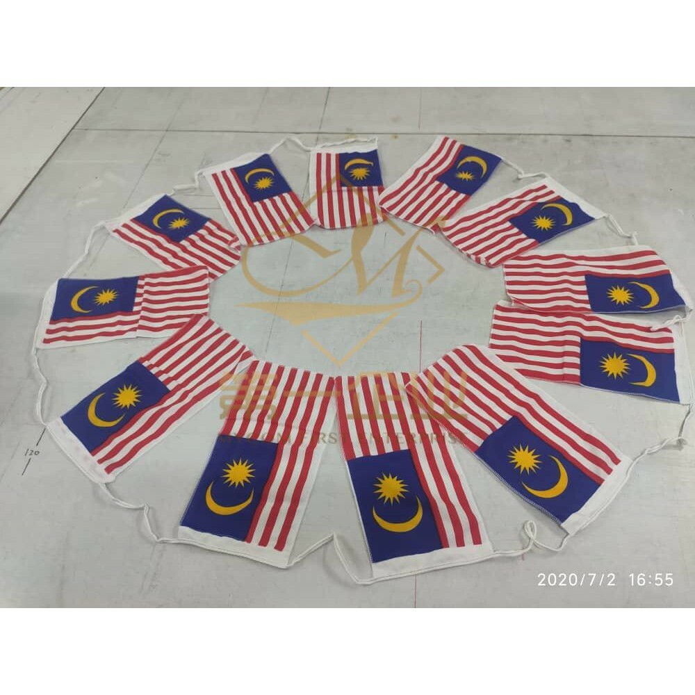 (Cotton) Flagline/Bunting Johor All Daerah *READY STOCK*