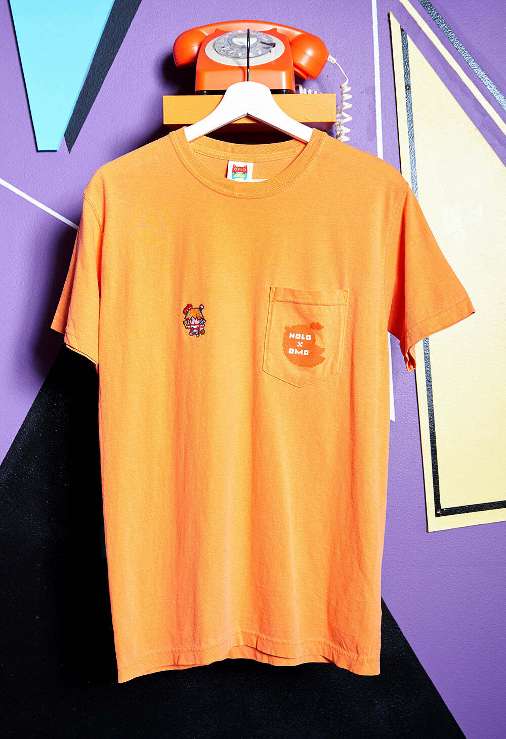 「官方代購」「第5團」Hololive EN X OMOCAT - Pixel Kiara Pocket T-Shirt