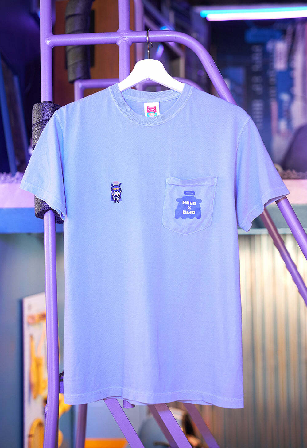 「官方代購」「第5團」Hololive EN X OMOCAT - Pixel Ina'nis Pocket T-Shirt