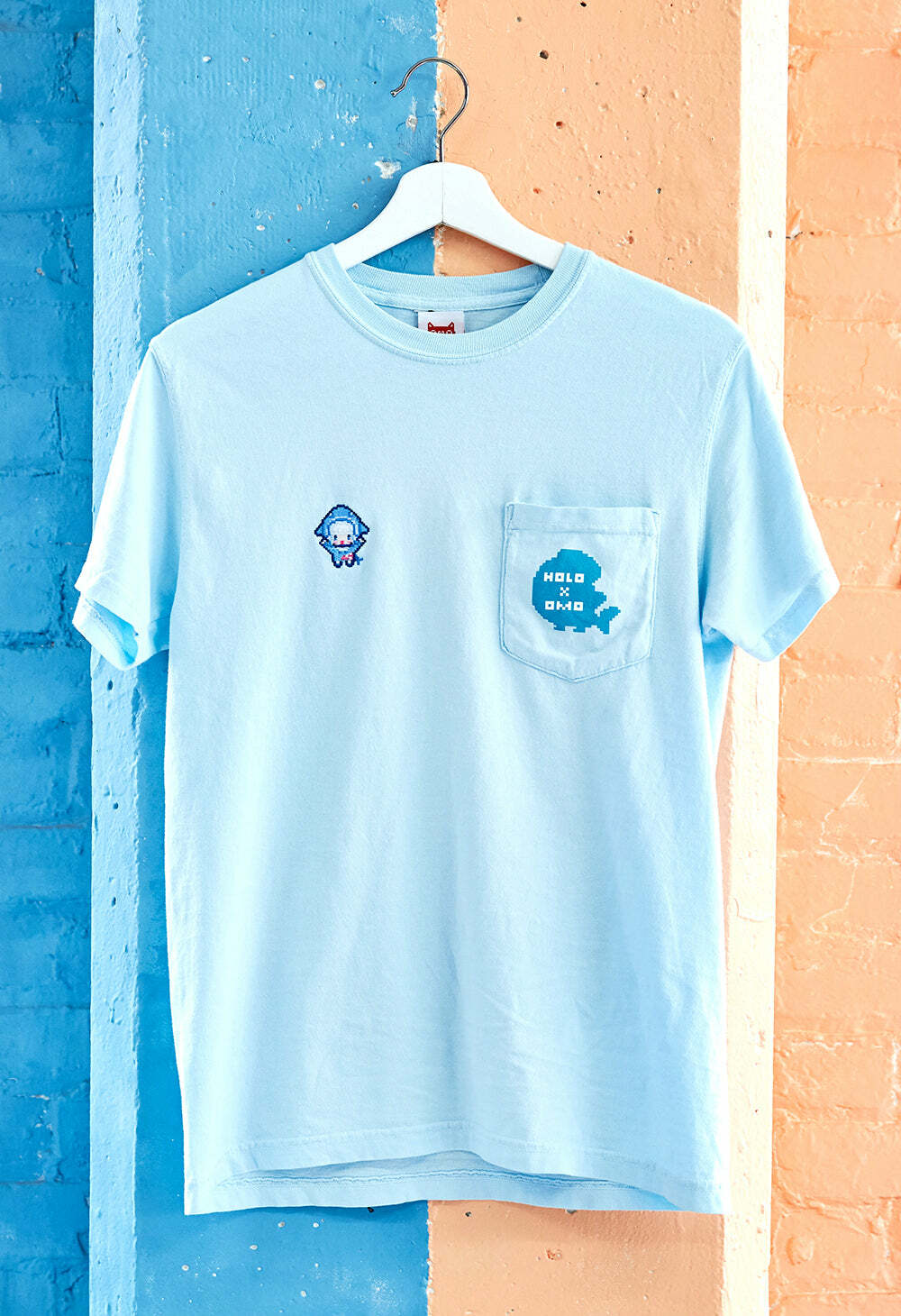 「官方代購」「第5團」Hololive EN X OMOCAT - Pixel Gura Pocket T-Shirt