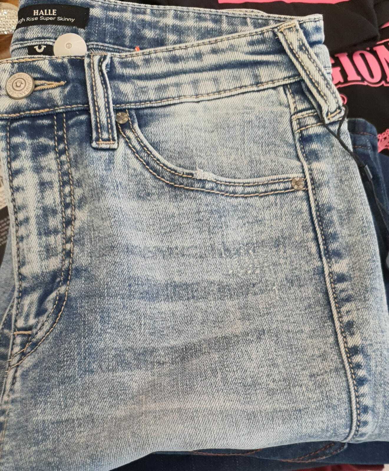 [U] TRUE RELIGION HALLE HIGH RISE,AIR LIGHT W/DESTROY, 204631-AIR LIGHT W/DESTROY (UTR19)