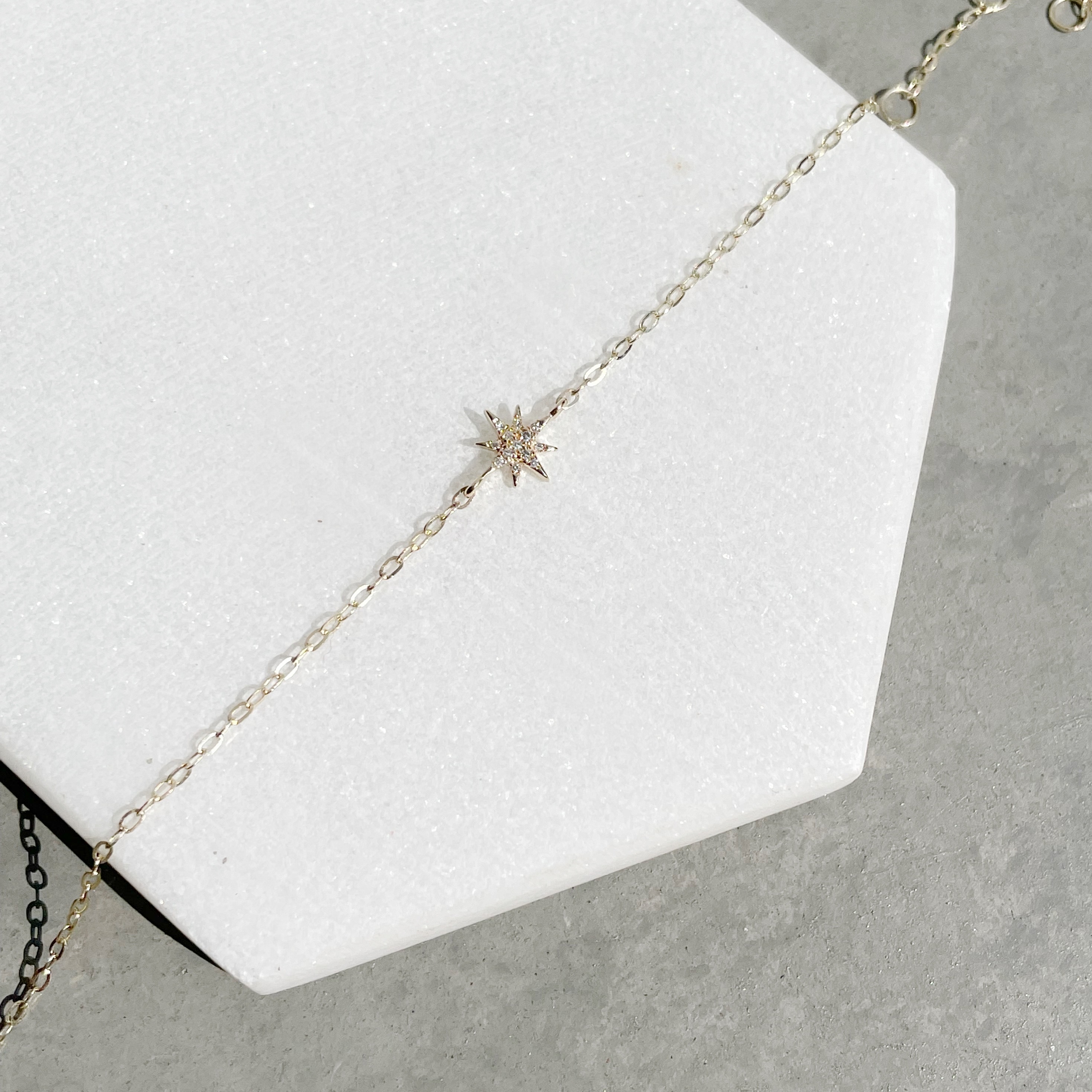 14K星芒真鑽手鍊