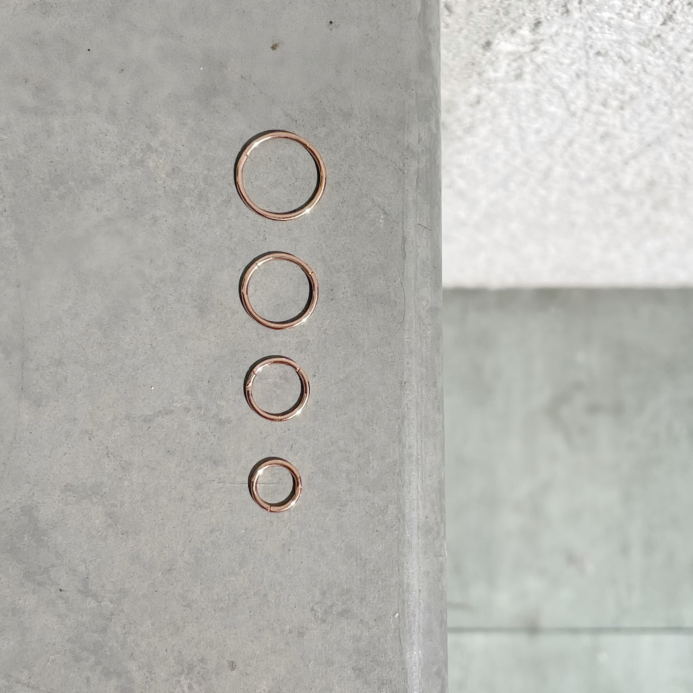 14K簡約圈圈耳環(單)