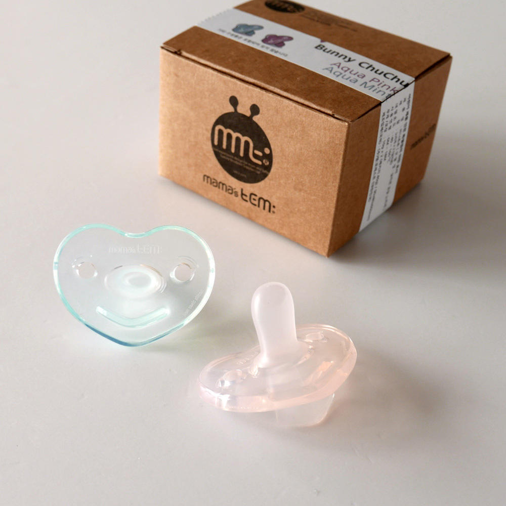 兔子啾啾安撫奶嘴【兩入組-不含兔子收納盒與防落帶】-韓國MAMA's TEM固齒器