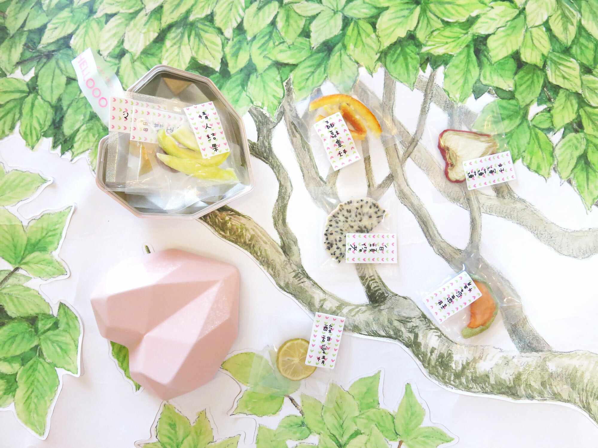 祝福之心婚禮粉紅愛心水果乾小提盒(8包入)