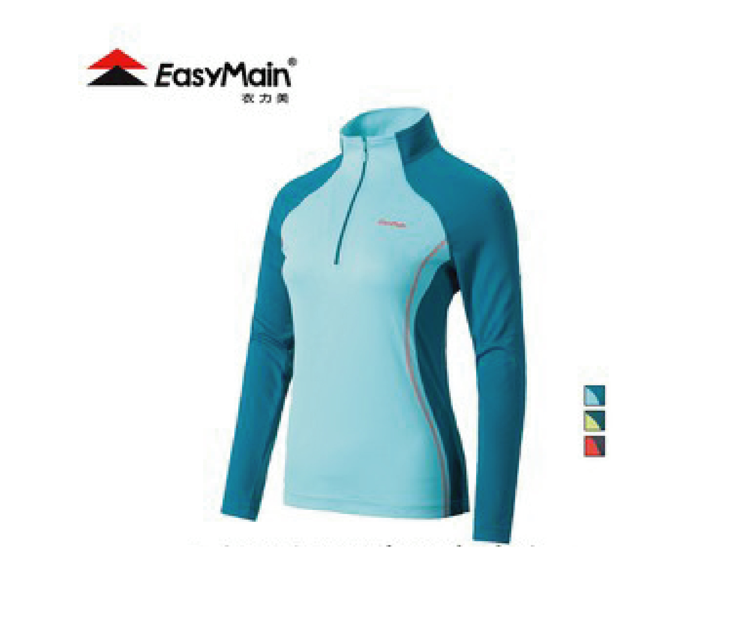 EasyMain 衣力美 排汗抗UV長袖休閒衫 女款 (四色) Power-Dry/長袖/半門襟/透氣快乾/高海拔登山 12EMS19066