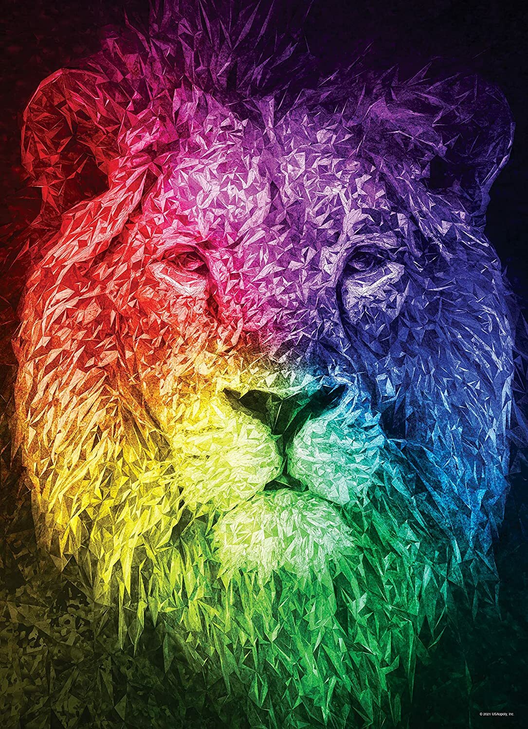 【USAOPOLY】 多邊形肖像 叢林之王1000片拼圖