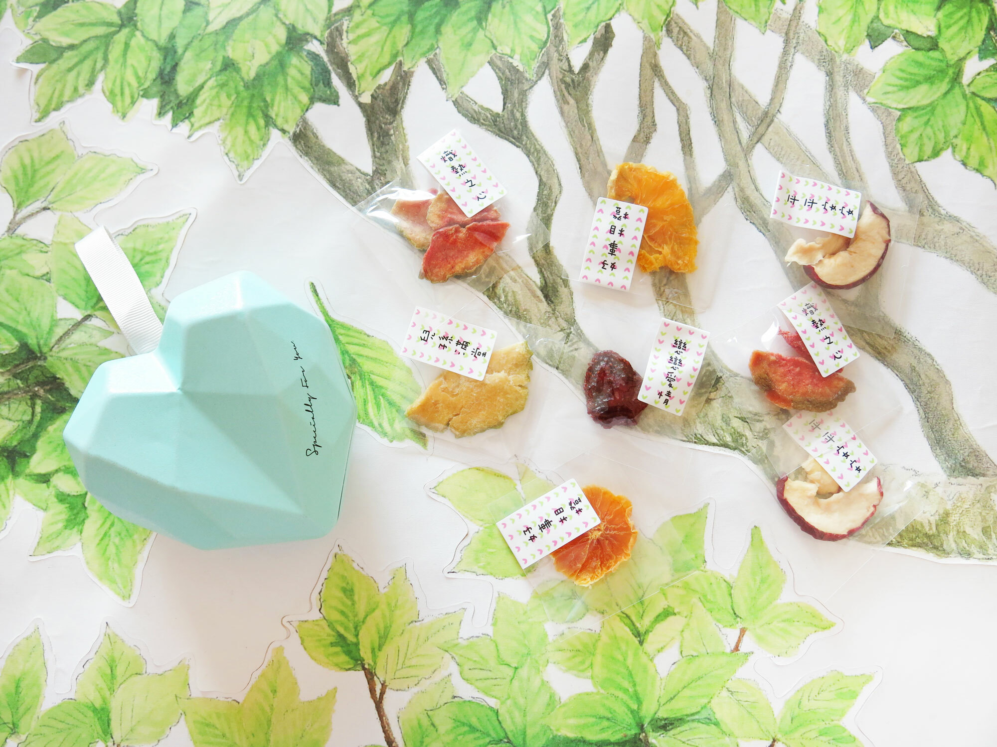 祝福之心婚禮淺藍愛心水果乾小提盒(8包入)