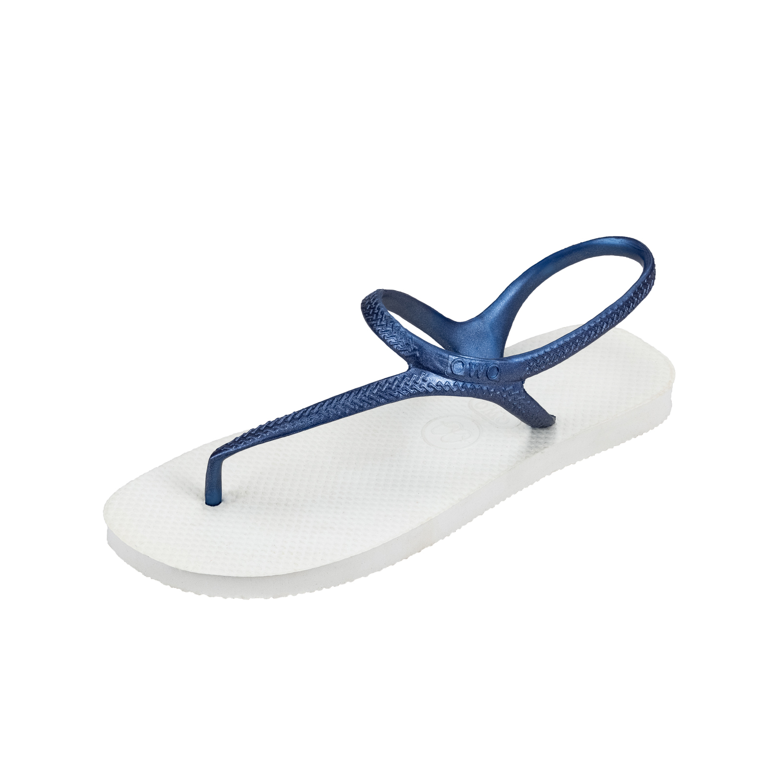 Urban綁帶涼鞋 女款珠光雙色 【牛奶白】藍鞋帶 腳型修長款