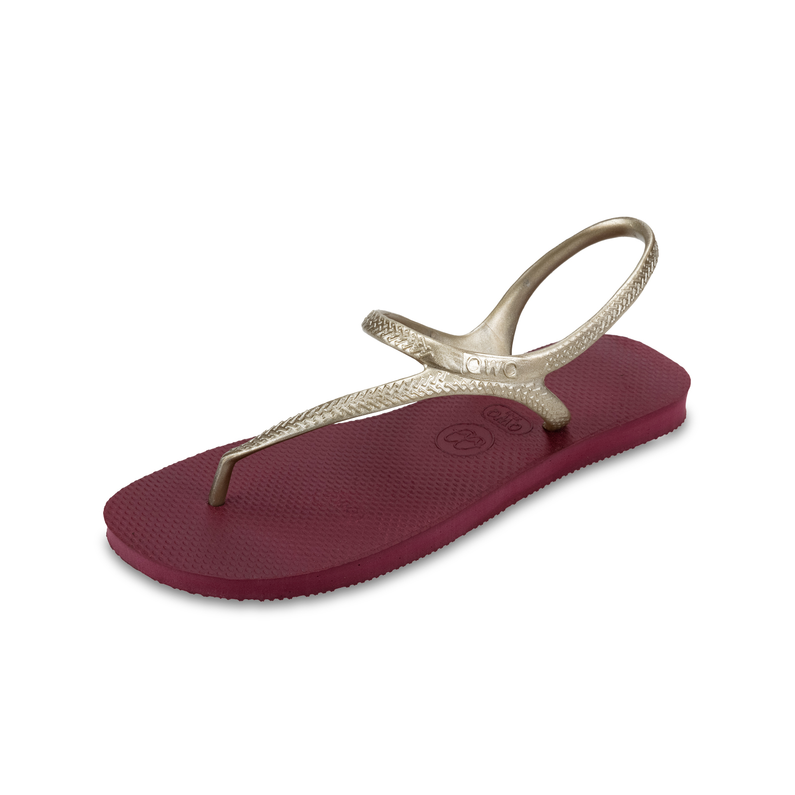 Urban綁帶涼鞋 女款珠光雙色 【葡酒紅】沙金鞋帶 腳型修長款