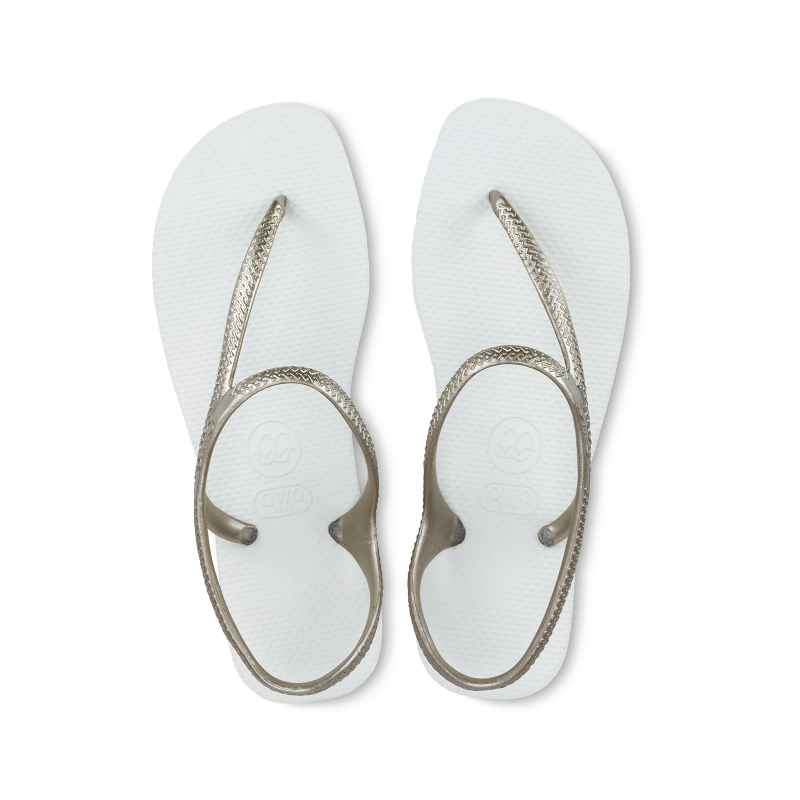 Urban綁帶涼鞋 女款珠光雙色 【牛奶白】沙金鞋帶 腳型修長款